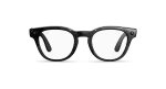 Front view of Rayban Meta Scriber Optics (Gen 2) with Transparent Shiny Black frames with Clear Lenses.