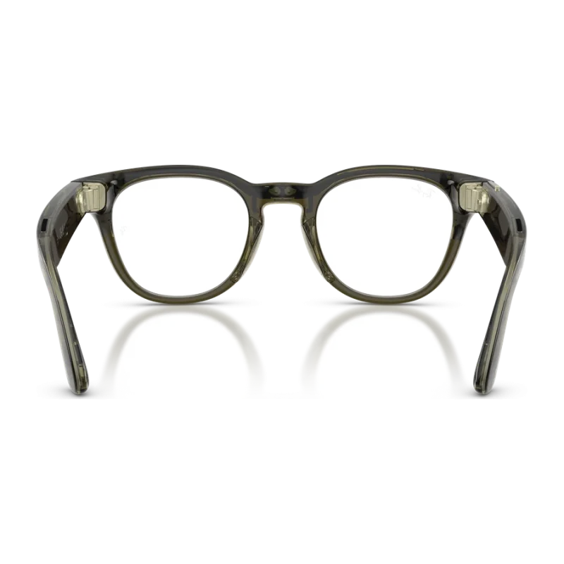 Rayban Meta Scriber Optics Gen 2 สี Transparent Dark Olive เลนส์ใส Demo Lens มุมด้านหลัง