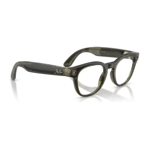 Rayban Meta Scriber Optics Gen 2 สี Transparent Dark Olive เลนส์ใส Demo Lens มุมเฉียงขวา