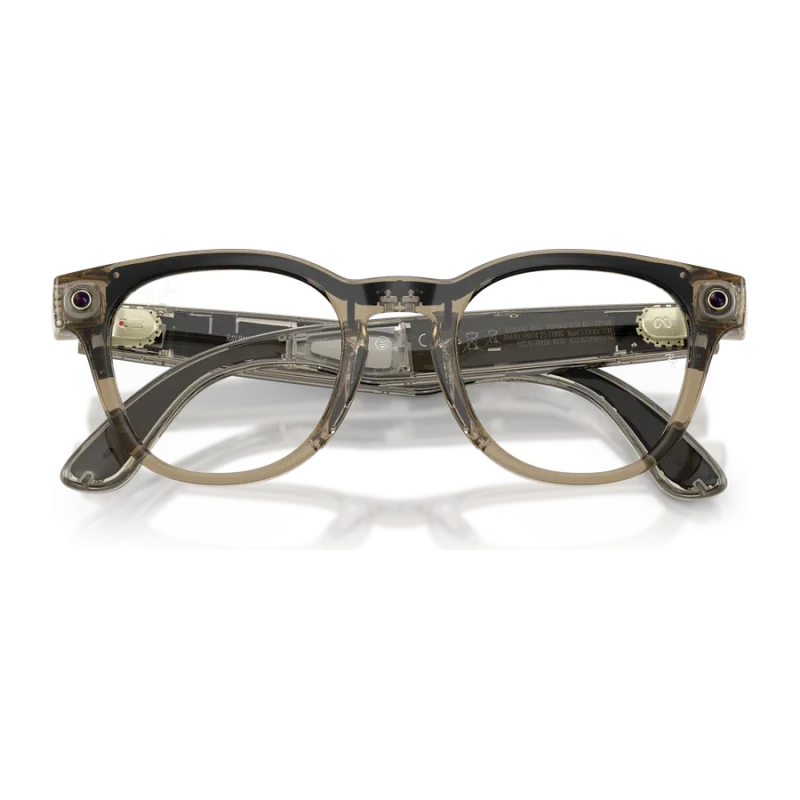 Rayban Meta Scriber Optics Gen 2 สี Transparent Stone Beige เลนส์ใส Demo Lens พับขาแว่น