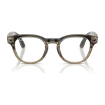 Rayban Meta Scriber Optics Gen 2 สี Transparent Stone Beige เลนส์ใส Demo Lens มุมหน้า