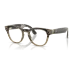 Rayban Meta Scriber Optics Gen 2 สี Transparent Stone Beige เลนส์ใส Demo Lens มุมเฉียงซ้าย
