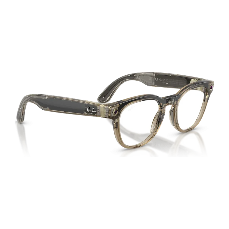 rayban-meta-scriber-transparent-stone-beige-clear-gen-2-right Rayban Meta Scriber Optics Gen 2 สี Transparent Stone Beige เลนส์ใส Demo Lens มุมเฉียงขวา