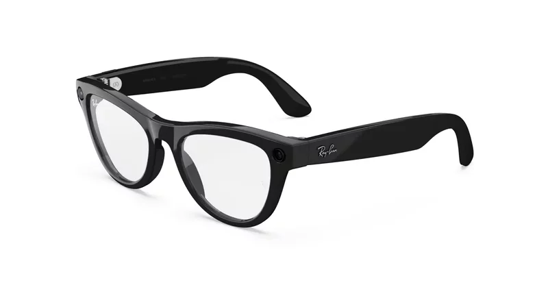 เลนส์ Rayban Meta Shiny Black / Clear to Amethyst Transitions® เปลี่ยนความเข้มอัตโนมัติ