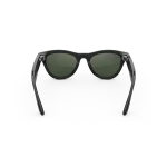 Rear view of Rayban Meta glasses with Shiny Black frames with Clear to Graphite Green Transitions® lenses.