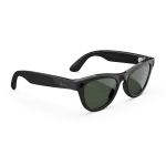 Right quarter view of Rayban Meta glasses with Shiny Black frames with Clear to Graphite Green Transitions® lenses.