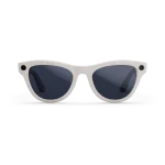 Front view of Rayban Meta glasses with Shiny Chalky Grey frames with Clear to Sapphire Transitions® lenses.