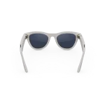 Rear view of Rayban Meta glasses with Shiny Chalky Grey frames with Clear to Sapphire Transitions® lenses.