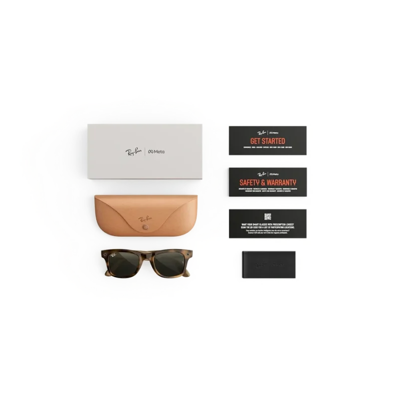 Rayban Meta Wayfarer Gen 3 สี Havana เลนส์ G-15 Green อุปกรณ์ในกล่องพร้อมเคสชาร์จ
