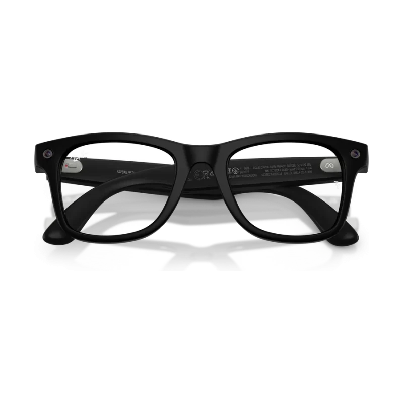 Rayban Meta Wayfarer Gen 3 สี Matte Black เลนส์ Clear BLF & AR พับขาแว่น