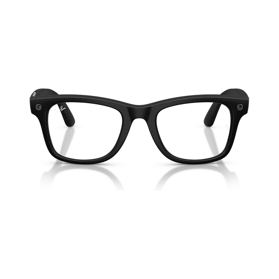 Rayban Meta Wayfarer Gen 3 สี Matte Black เลนส์ Clear BLF & AR มุมหน้า