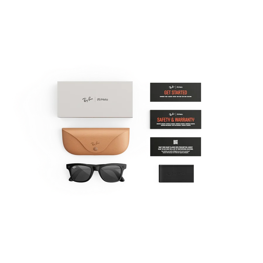 Rayban Meta Wayfarer Gen 3 สี Matte Black เลนส์ Grey อุปกรณ์ในกล่องพร้อมเคสชาร์จ