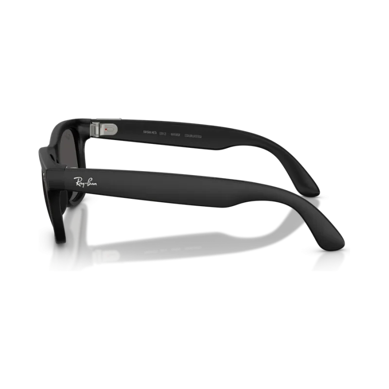 Rayban Meta Wayfarer Gen 3 สี Matte Black เลนส์ Grey มุมด้านข้าง