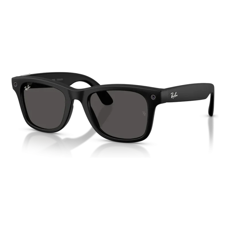 Rayban Meta Wayfarer Gen 3 สี Matte Black เลนส์ Grey มุมเฉียงซ้าย