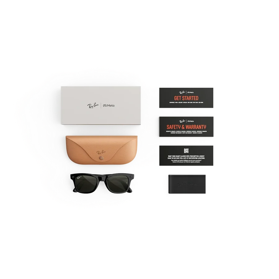 Rayban Meta Wayfarer Gen 3 สี Shiny Black เลนส์ Polarized Green อุปกรณ์ในกล่องพร้อมเคสชาร์จ