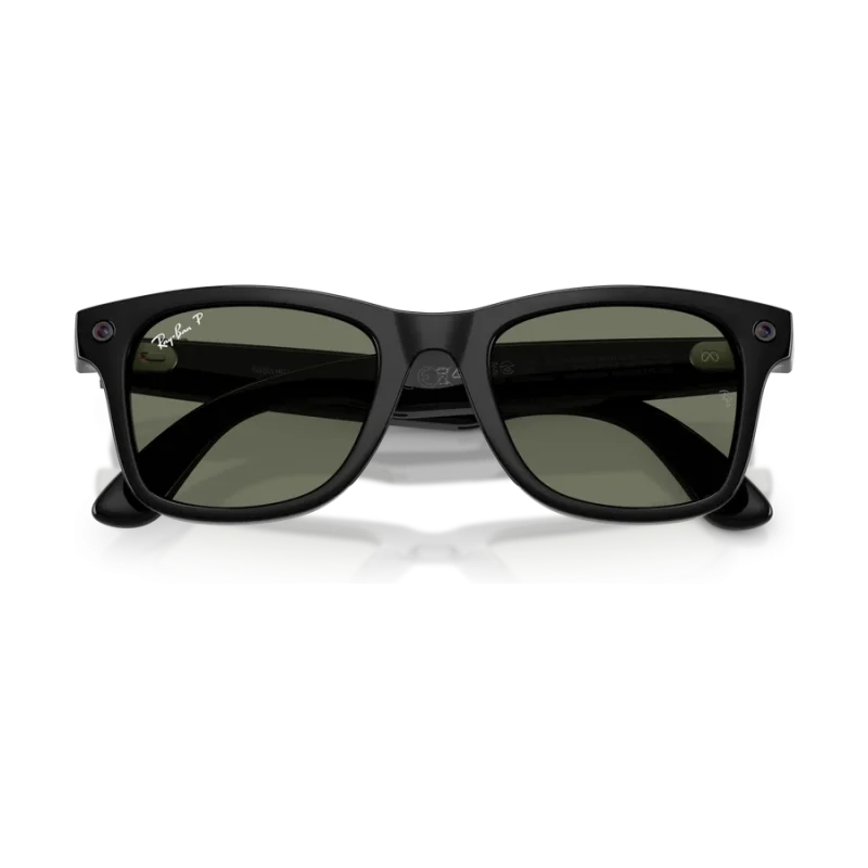 Rayban Meta Wayfarer Gen 3 สี Shiny Black เลนส์ Polarized Green พับขาแว่น