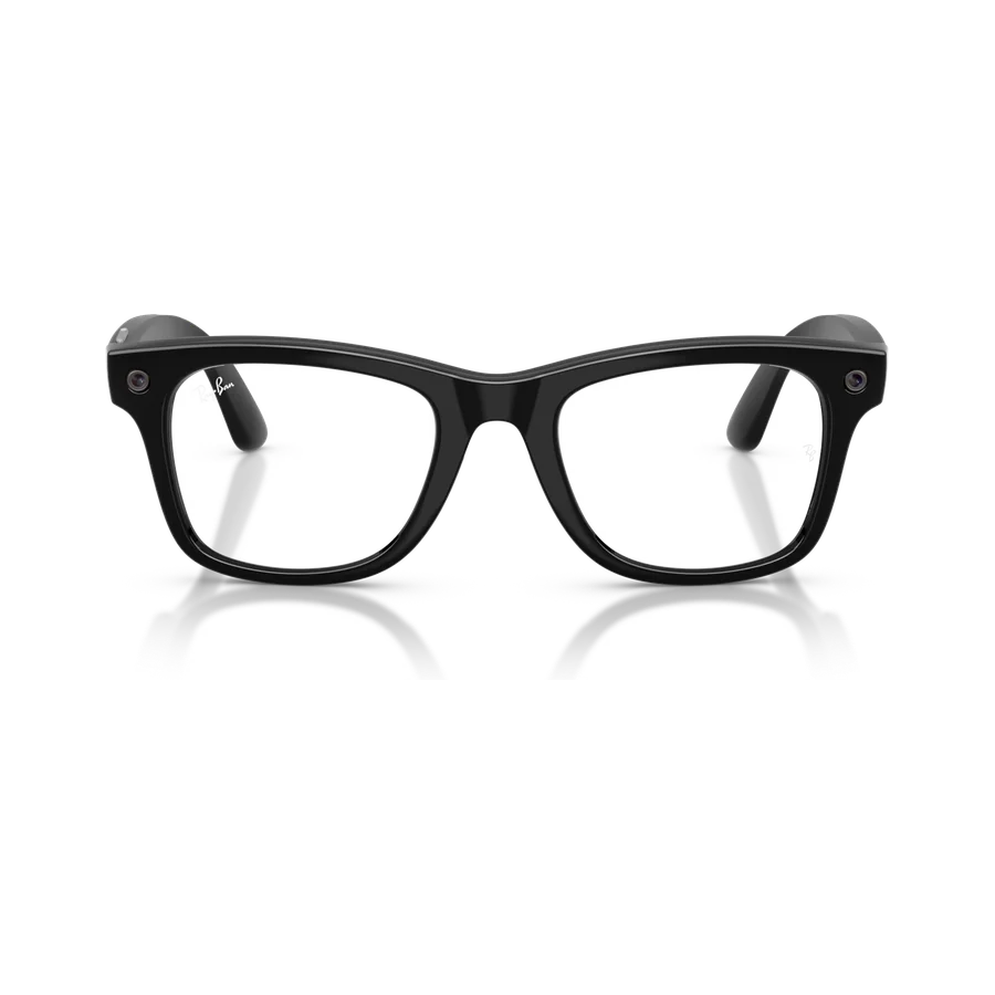 Rayban Meta Wayfarer Gen 3 สี Shiny Black เลนส์ Transitions Gen S Grey มุมหน้า