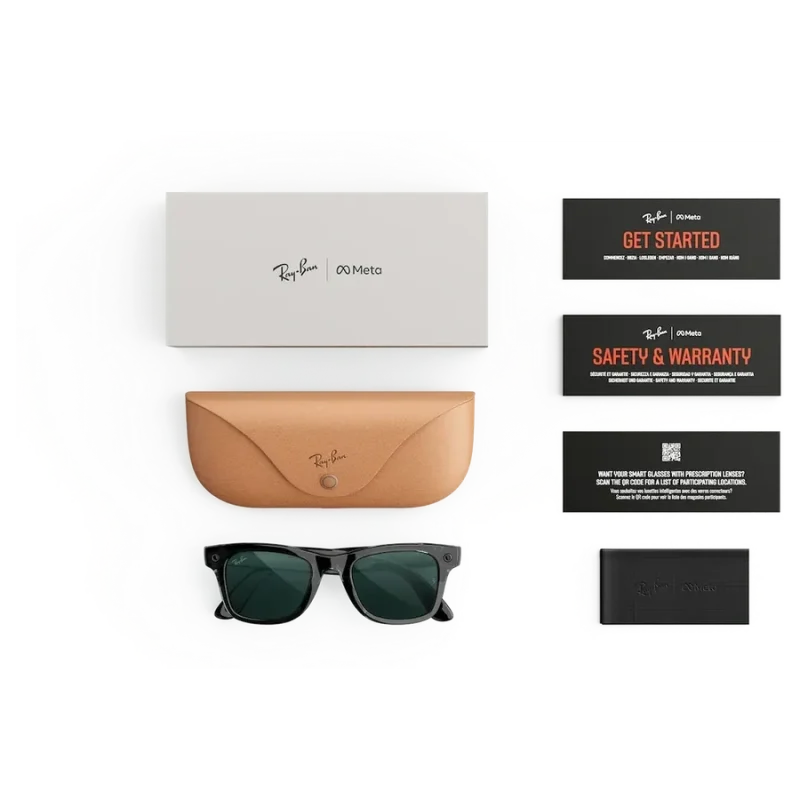 Rayban Meta Wayfarer Gen 3 สี Transparent Black เลนส์ Transitions Aquamarine อุปกรณ์ในกล่องพร้อมเคสชาร์จ