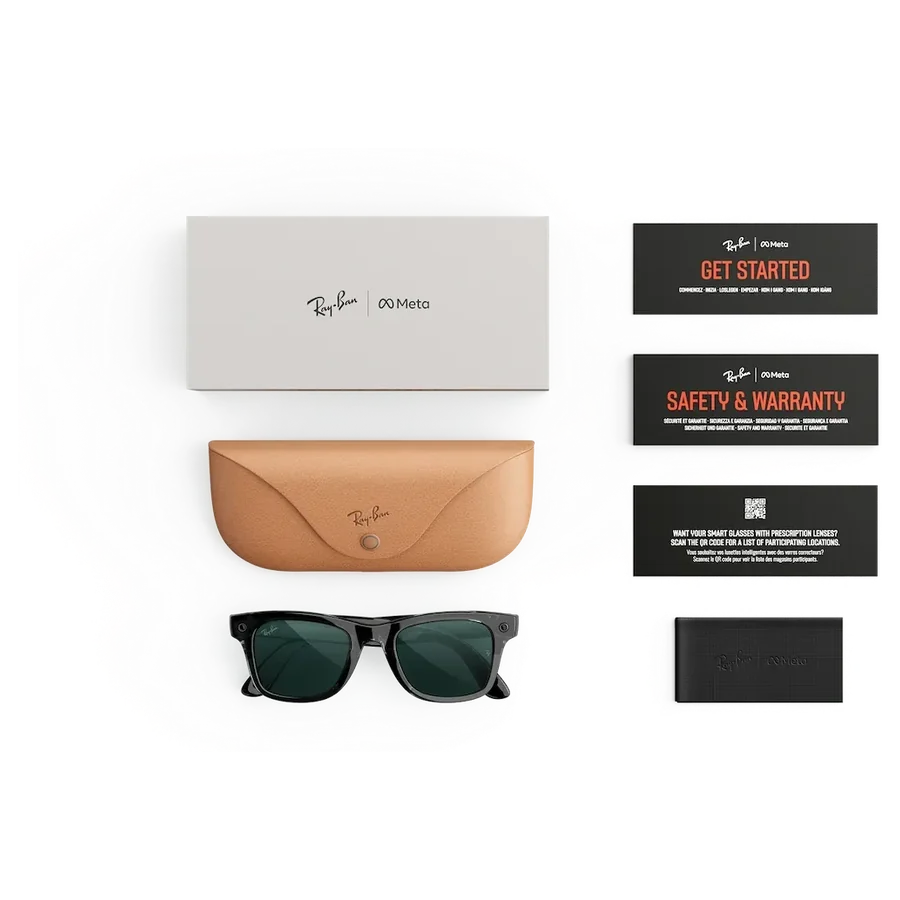 Rayban Meta Wayfarer Gen 3 สี Transparent Black เลนส์ Transitions Aquamarine อุปกรณ์ในกล่องพร้อมเคสชาร์จ