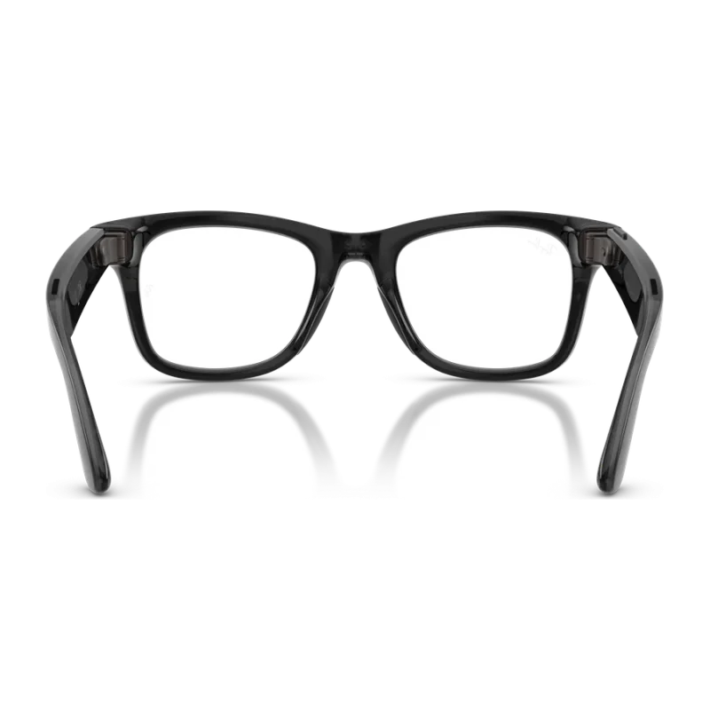 Rayban Meta Wayfarer Gen 3 สี Transparent Black เลนส์ Transitions Aquamarine มุมด้านหลัง
