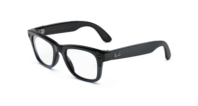 เลนส์ Rayban Meta Transparent Matte Ocean Blue / Transitions Grey เปลี่ยนความเข้มอัตโนมัติ