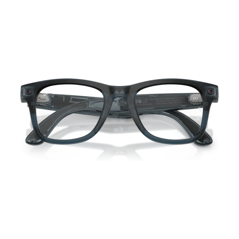 Rayban Meta Wayfarer Gen 3 สี Transparent Matte Ocean Blue เลนส์ Transitions Gen S Grey พับขาแว่น