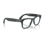 Rayban Meta Wayfarer Gen 3 สี Transparent Matte Ocean Blue เลนส์ Transitions Gen S Grey มุมเฉียงขวา Rayban Meta Wayfarer Gen 3 สี Transparent Matte Ocean Blue เลนส์ Transitions Gen S Grey มุมเฉียงขวา