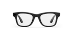 Front view of Rayban Meta Wayfarer glasses with Matt Black frames with Clear lenses.