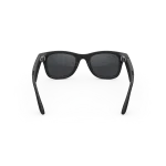 Rear view of Rayban Meta Wayfarer glasses with Matt Black frames with Clear to Grey Transitions® lenses.