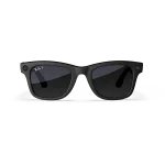 Front view of Rayban Meta Wayfarer glasses with Matt Black frames with Gradient Graphite lenses.