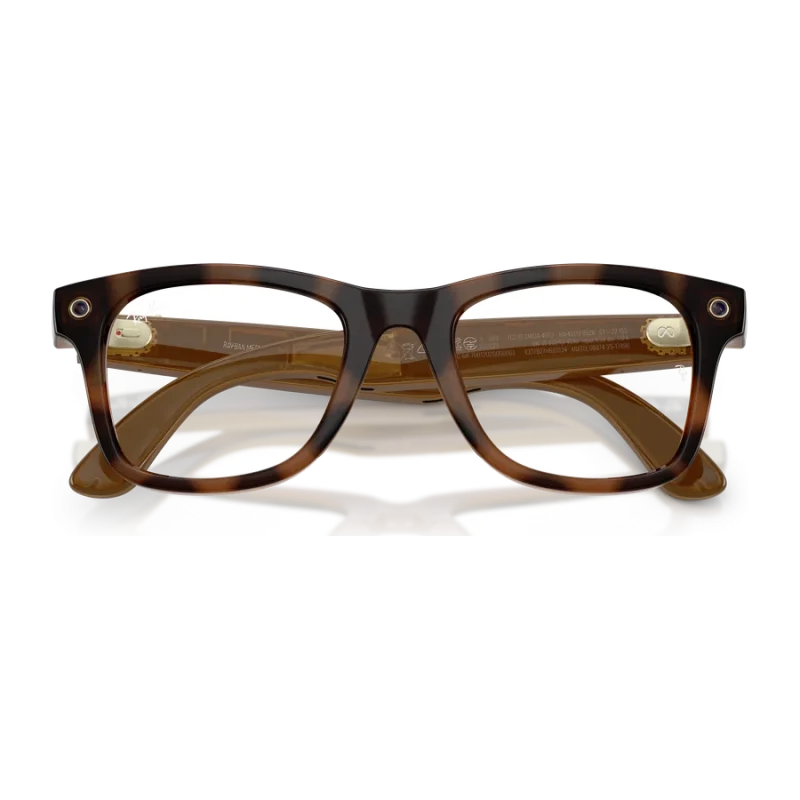 Rayban Meta Wayfarer Optics Gen 3 สี Havana เลนส์ใส Demo Lens พับขาแว่น