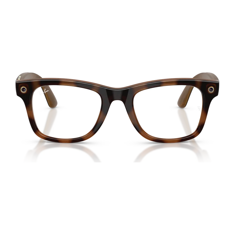 Rayban Meta Wayfarer Optics Gen 3 สี Havana เลนส์ใส Demo Lens มุมหน้า