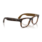 Rayban Meta Wayfarer Optics Gen 3 สี Havana เลนส์ใส Demo Lens มุมเฉียงขวา