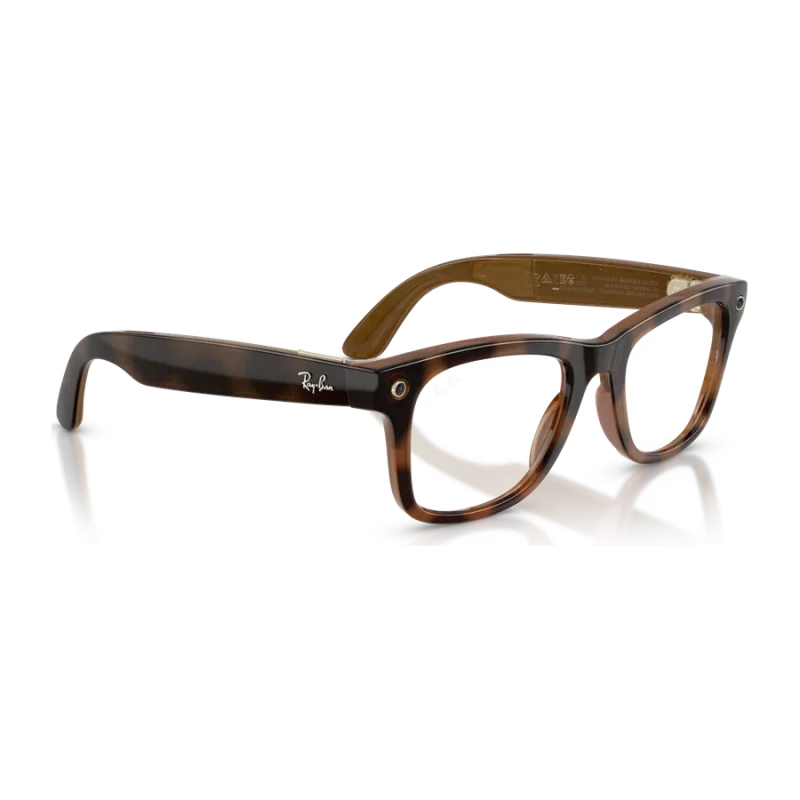 rayban-meta-wayfarer-optics-gen-3-havana-clear-right Rayban Meta Wayfarer Optics Gen 3 สี Havana เลนส์ใส Demo Lens มุมเฉียงขวา