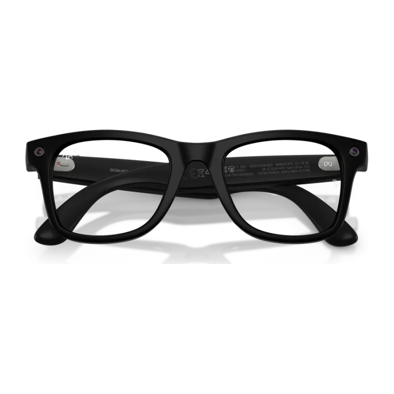 Rayban Meta Wayfarer Optics Gen 3 สี Matte Black เลนส์ใส Demo Lens พับขาแว่น