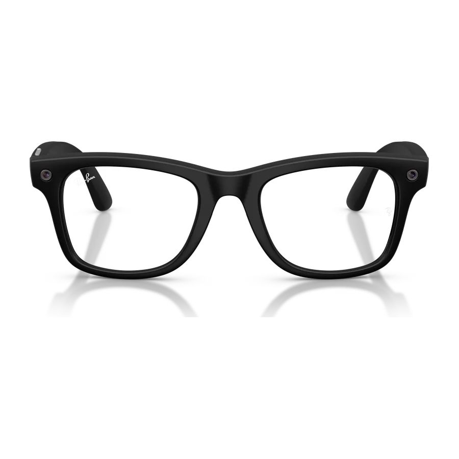 Rayban Meta Wayfarer Optics Gen 3 สี Matte Black เลนส์ใส Demo Lens มุมหน้า
