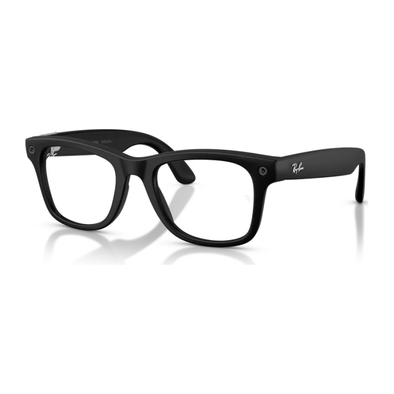 Rayban Meta Wayfarer Optics Gen 3 สี Matte Black เลนส์ใส Demo Lens มุมเฉียงซ้าย