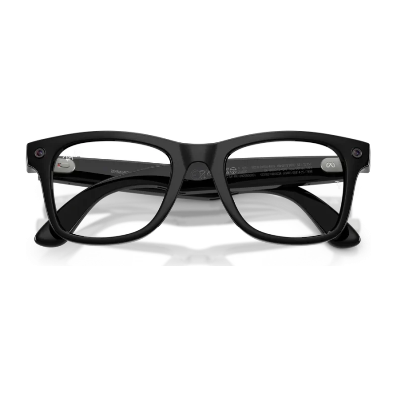 Rayban Meta Wayfarer Optics Gen 3 สี Shiny Black เลนส์ใส Demo Lens พับขาแว่น