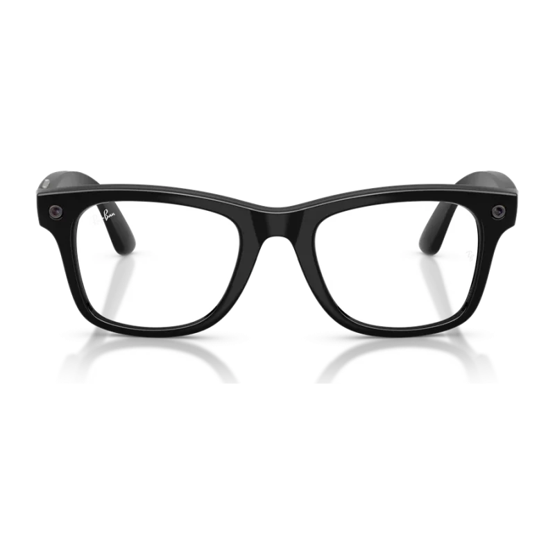 Rayban Meta Wayfarer Optics Gen 3 สี Shiny Black เลนส์ใส Demo Lens มุมหน้า