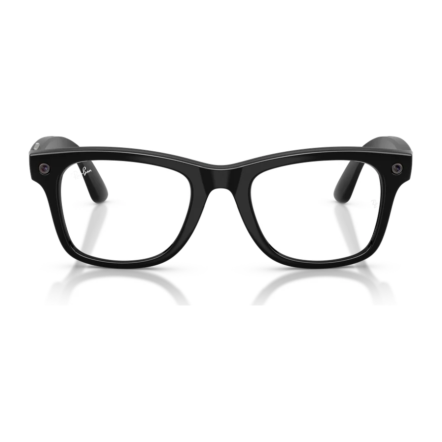 Rayban Meta Wayfarer Optics Gen 3 สี Shiny Black เลนส์ใส Demo Lens มุมหน้า