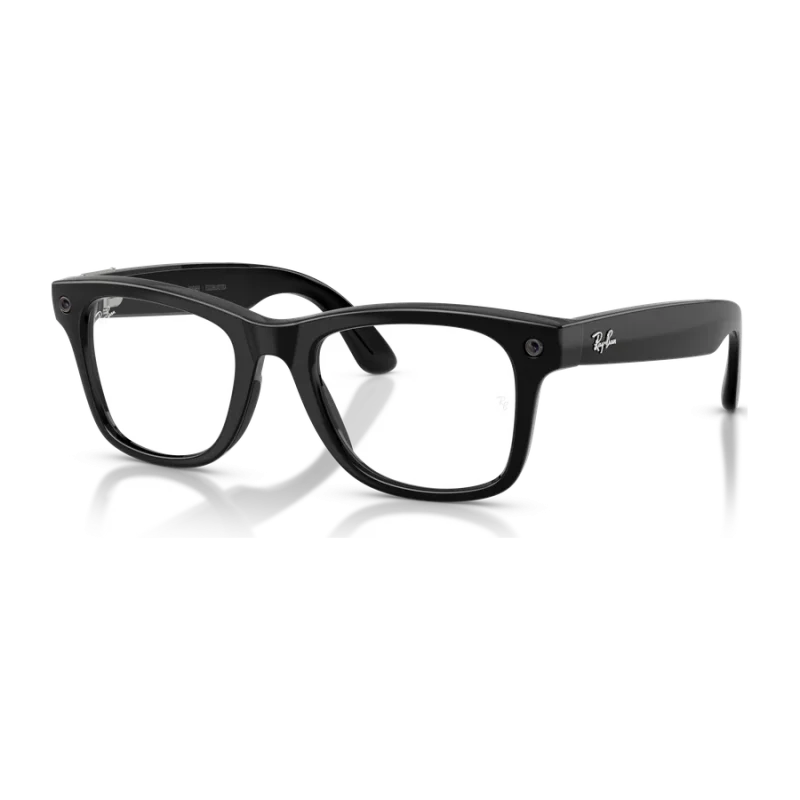 Rayban Meta Wayfarer Optics Gen 3 สี Shiny Black เลนส์ใส Demo Lens มุมเฉียงซ้าย