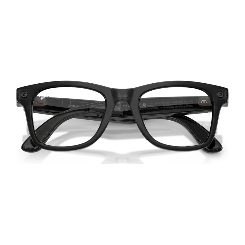 Rayban Meta Wayfarer Optics Gen 3 สี Transparent Black เลนส์ใส Demo Lens พับขาแว่น