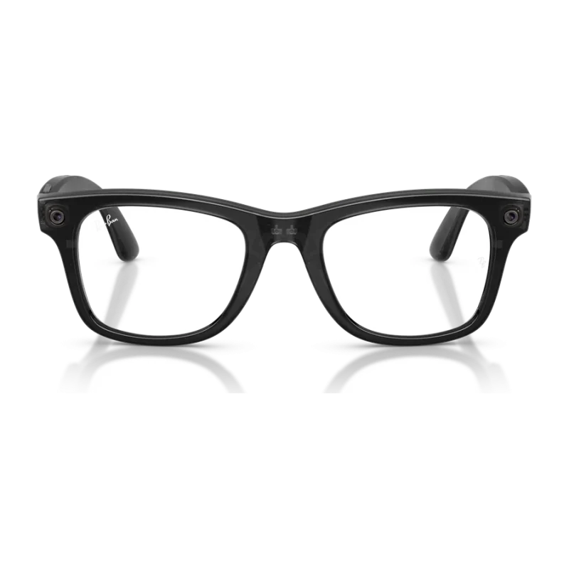 Rayban Meta Wayfarer Optics Gen 3 สี Transparent Black เลนส์ใส Demo Lens มุมหน้า