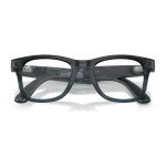 rayban-meta-wayfarer-optics-gen-3-transparent-matte-ocean-blue-clear-folded Rayban Meta Wayfarer Optics Gen 3 สี Transparent Matte Ocean Blue เลนส์ใส Demo Lens พับขาแว่น