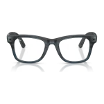 Rayban Meta Wayfarer Optics Gen 3 สี Transparent Matte Ocean Blue เลนส์ใส Demo Lens มุมหน้า