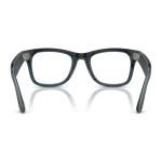 Rayban Meta Wayfarer Optics Gen 3 สี Transparent Matte Ocean Blue เลนส์ใส Demo Lens มุมด้านหลัง