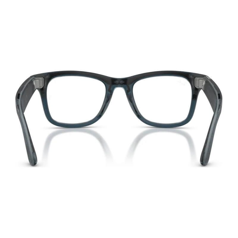 Rayban Meta Wayfarer Optics Gen 3 สี Transparent Matte Ocean Blue เลนส์ใส Demo Lens มุมด้านหลัง