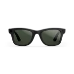 Front view of Rayban Meta Wayfarer glasses with Shiny Black frames with Green Transitions® lenses.