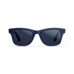 Front view of Rayban Meta Wayfarer glasses with Shiny Cosmic Blue frames with Clear to Sapphire Transitions® lenses.