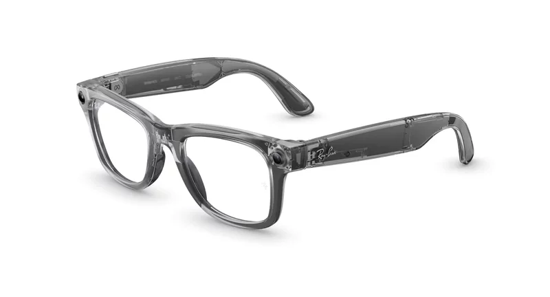 เลนส์ Rayban Meta Shiny Transparent Grey / Clear to Sapphire Transitions® เปลี่ยนความเข้มอัตโนมัติ